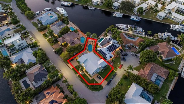 an aerial view of a ocean