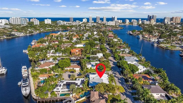 a city view with a lot of flowers