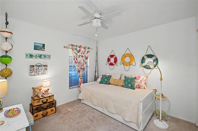 a workspace with furniture and a window