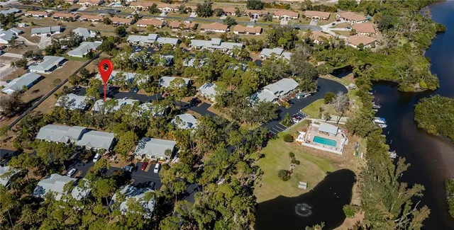 an aerial view of multiple house