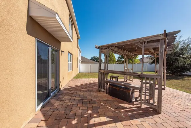 a backyard of a house