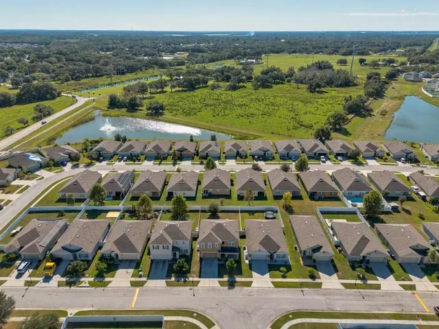 an aerial view of a city