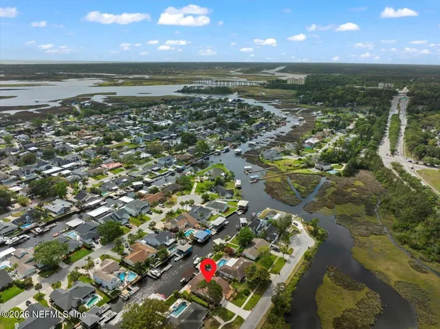 a view of an ocean from a city
