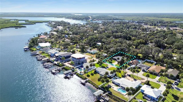 an aerial view of multiple house