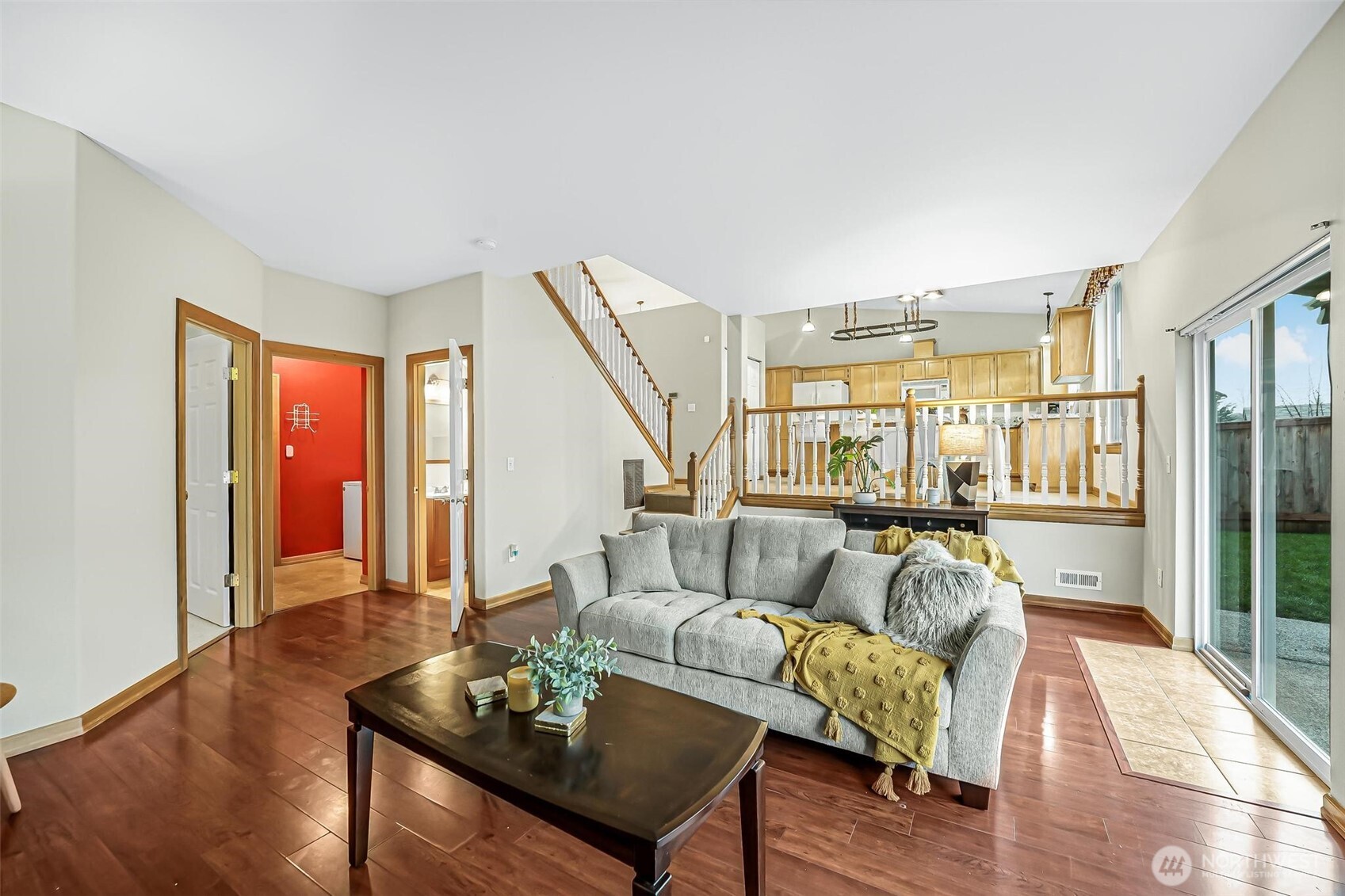 21012 Springhaven Way East Bonney Lake, WA 98391 - Photo 17 of 39 a living room with furniture and wooden floor