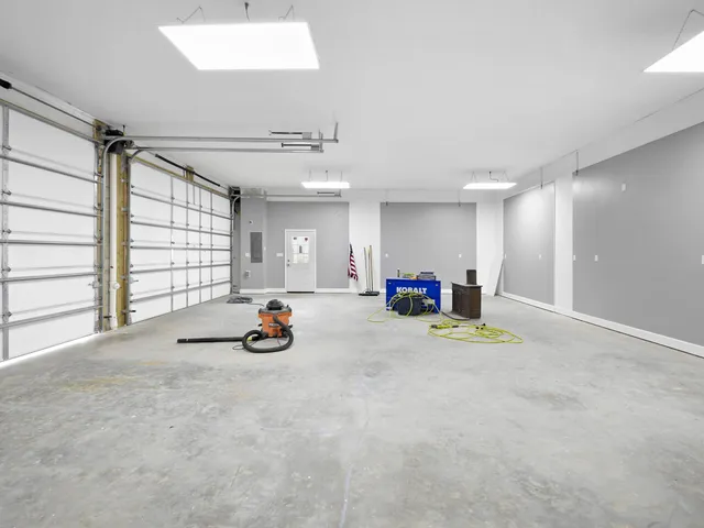 a view of a lake with a city