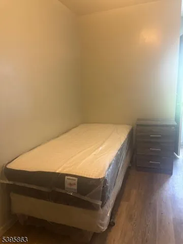 a bedroom with a bed