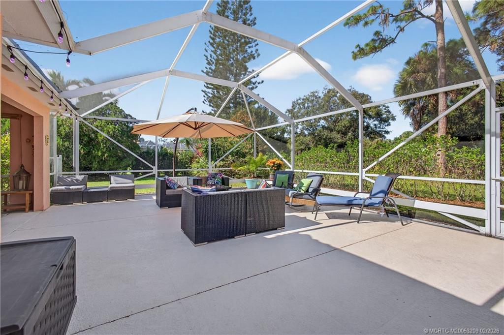 1035 Southwest Tamarrow Place Stuart, FL 34997 - Photo 30 of 46 Vaulted, screened lanai with special top screen