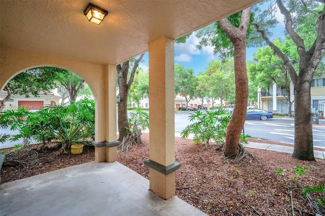 a house view with a garden space