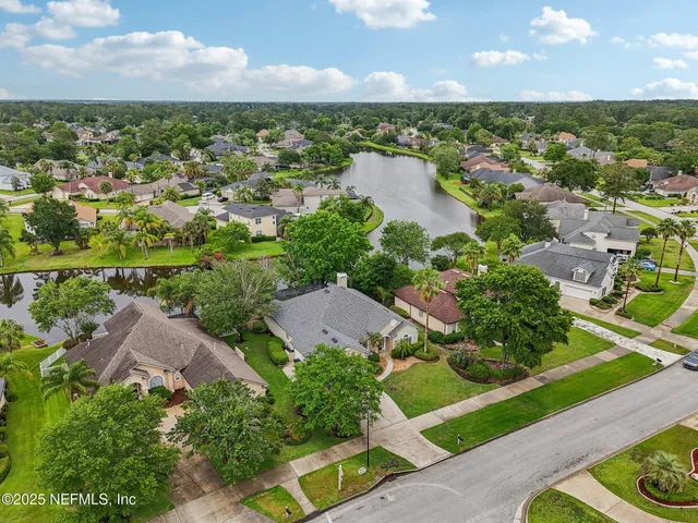 an aerial view of multiple house