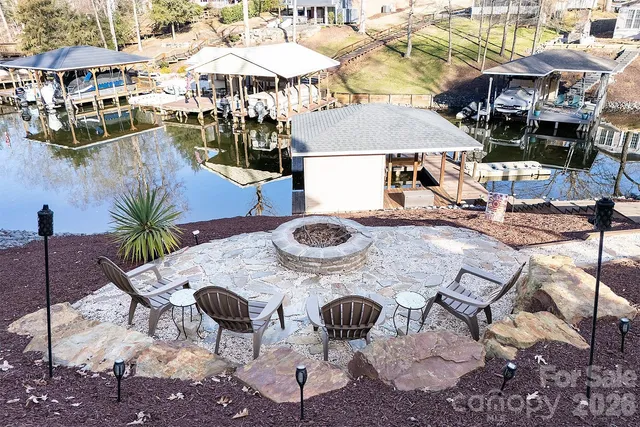 a view of an outdoor space with seating area and furniture