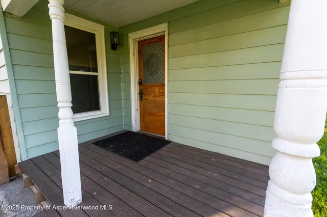 a view of front door of house