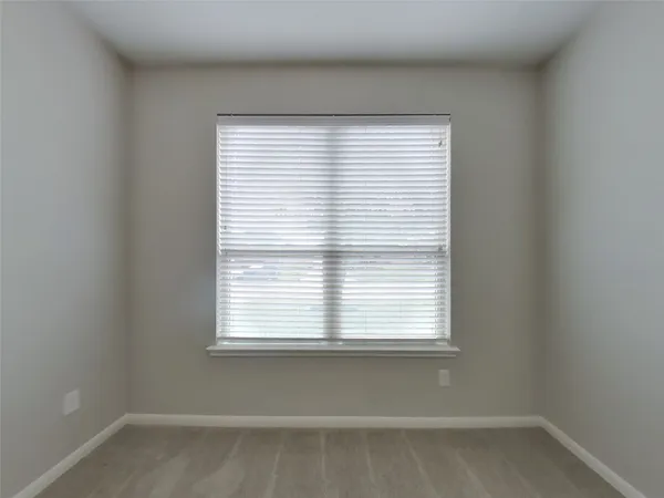 a view of a small space with a window