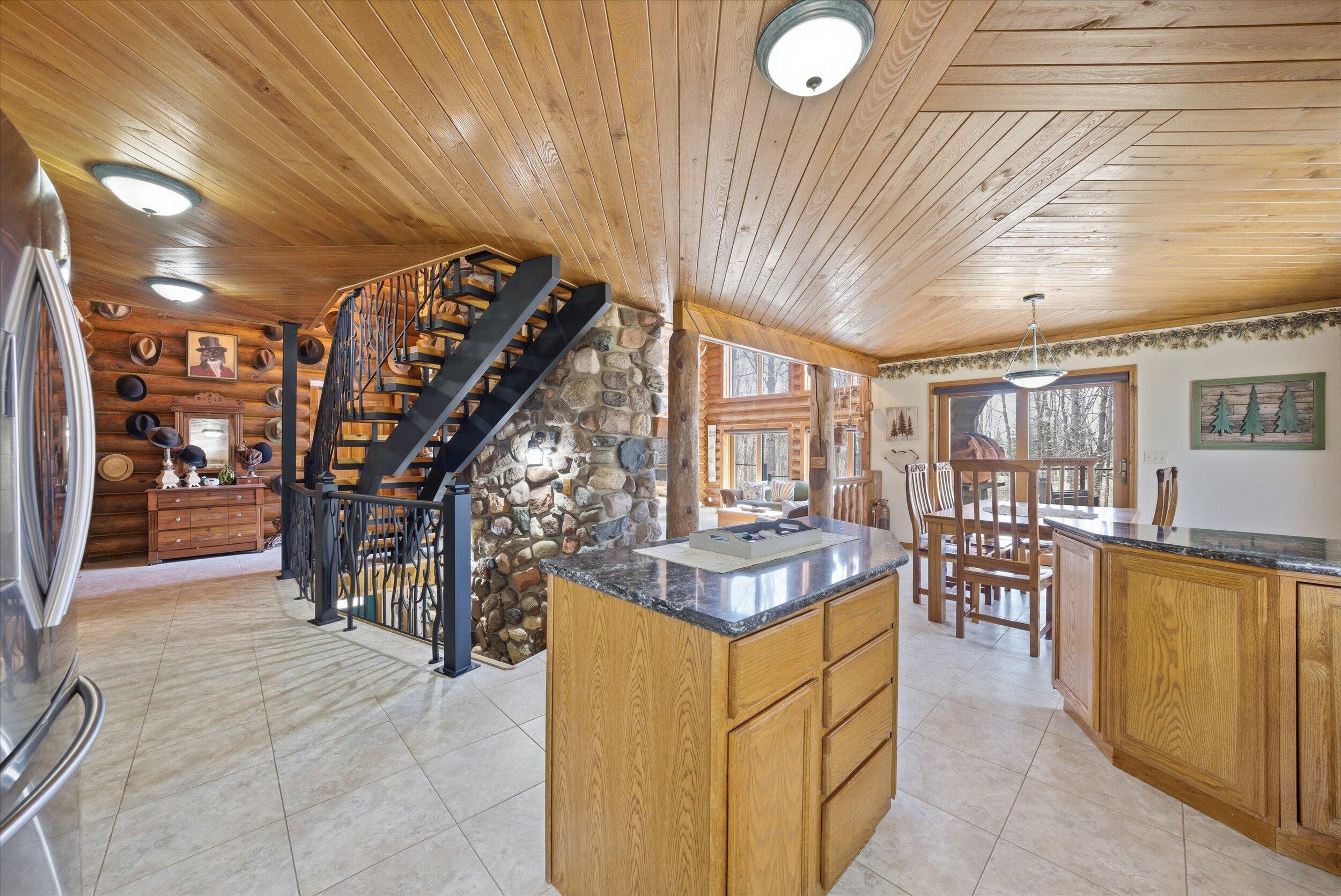 9020 Marken Road Liberty, WI 54245 - Photo 13 of 77 Kitchen Dining Staircase