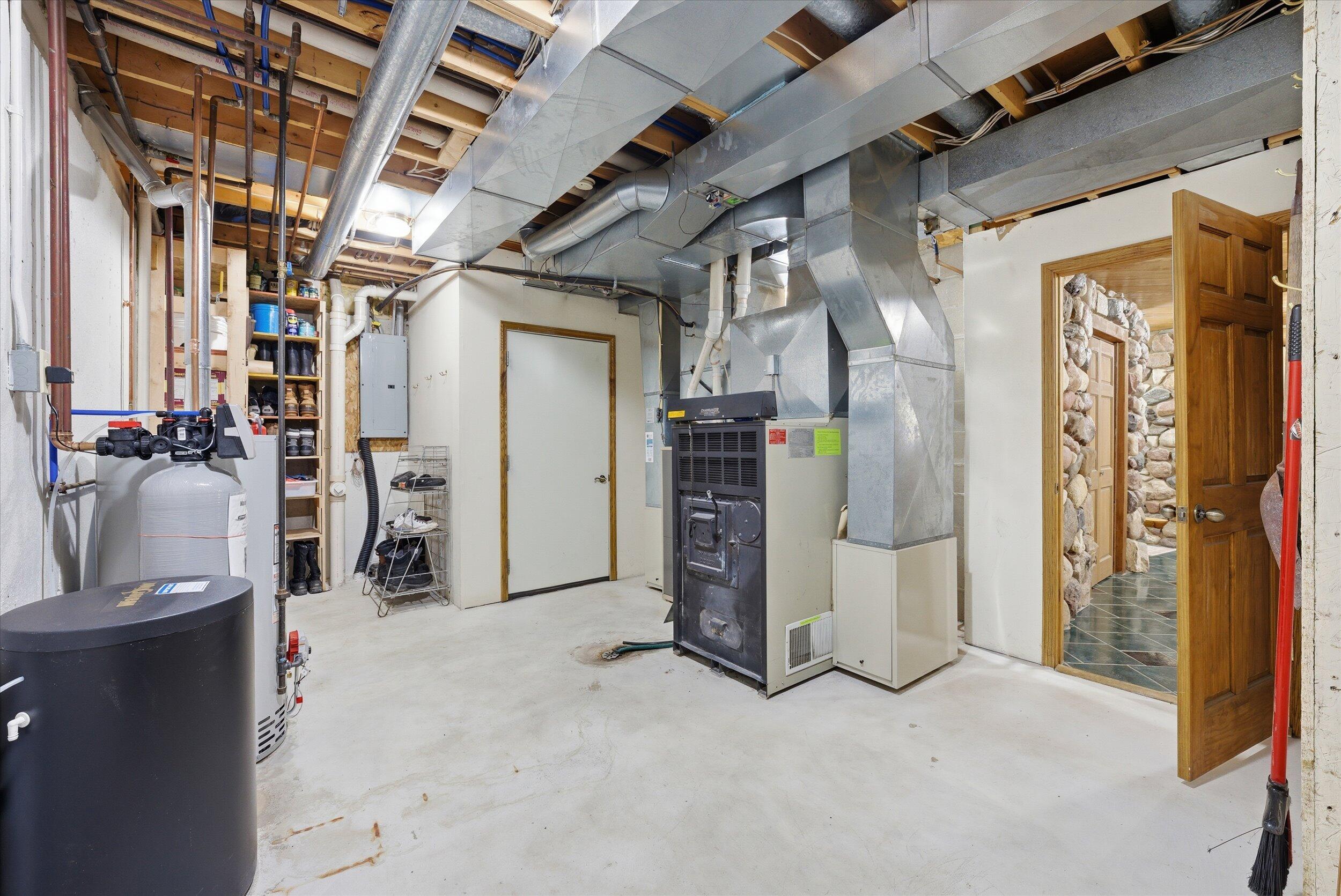 9020 Marken Road Liberty, WI 54245 - Photo 37 of 77 Mechanical Room w: Wood & Propane Furnac