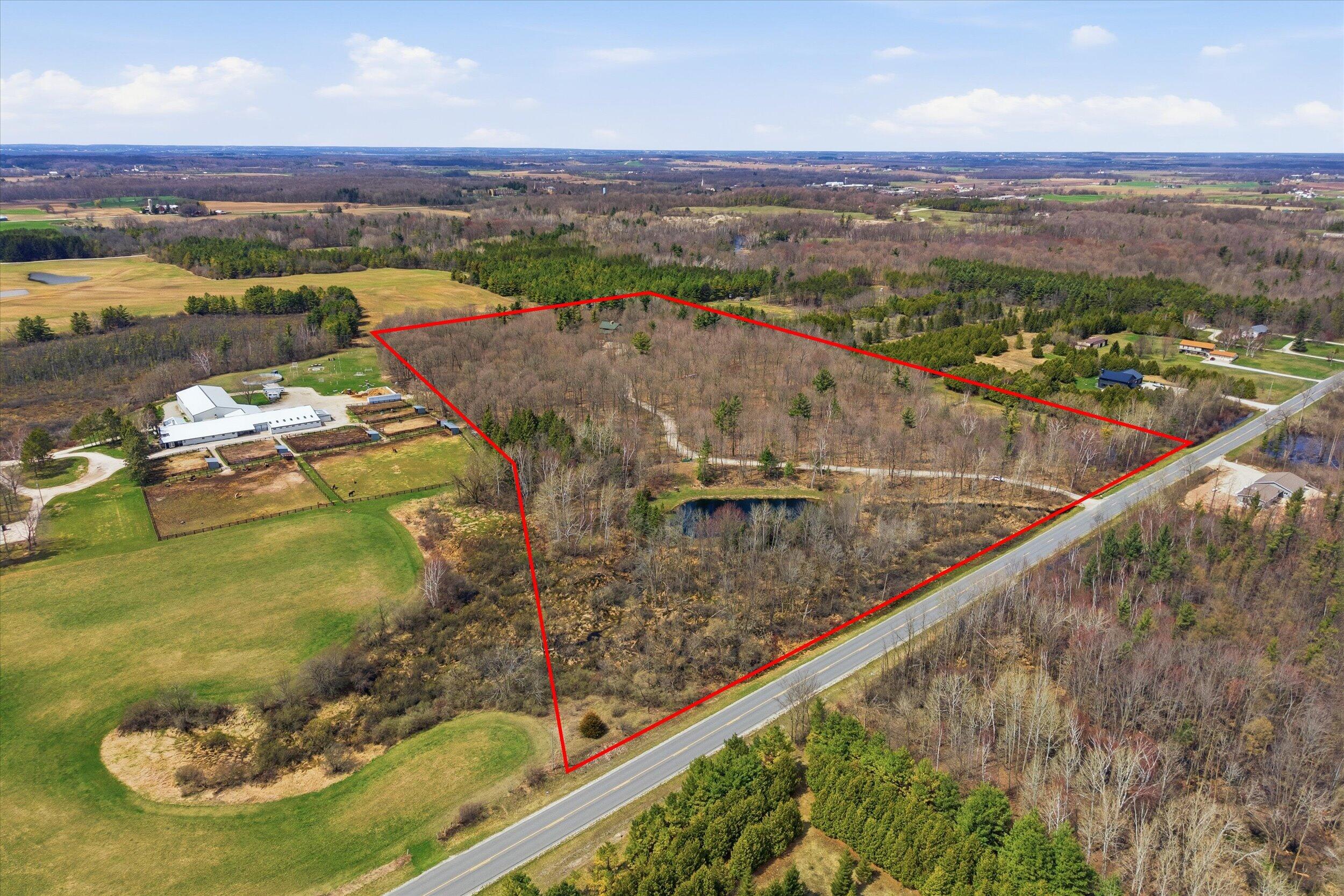 9020 Marken Road Liberty, WI 54245 - Photo 63 of 77 Aerial w Property Lines 2