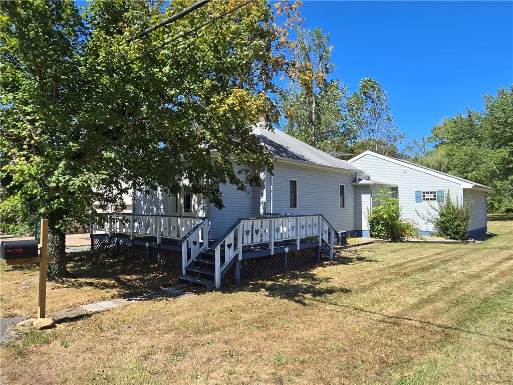 a house view with a outdoor space