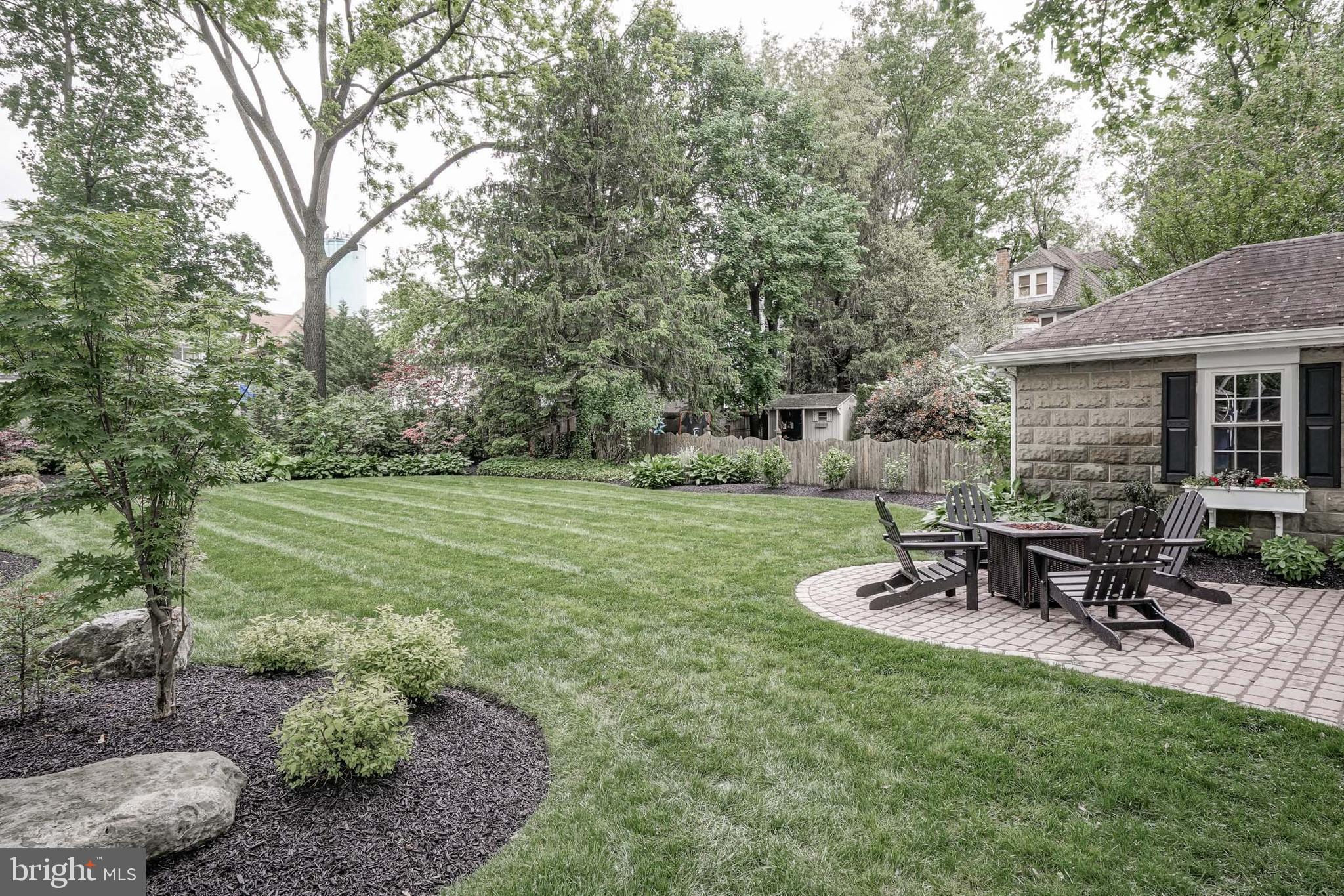 231 Chestnut Street Haddonfield, NJ 08033 - Photo 36 of 39 Spacious yard with paver patio, fire-pit