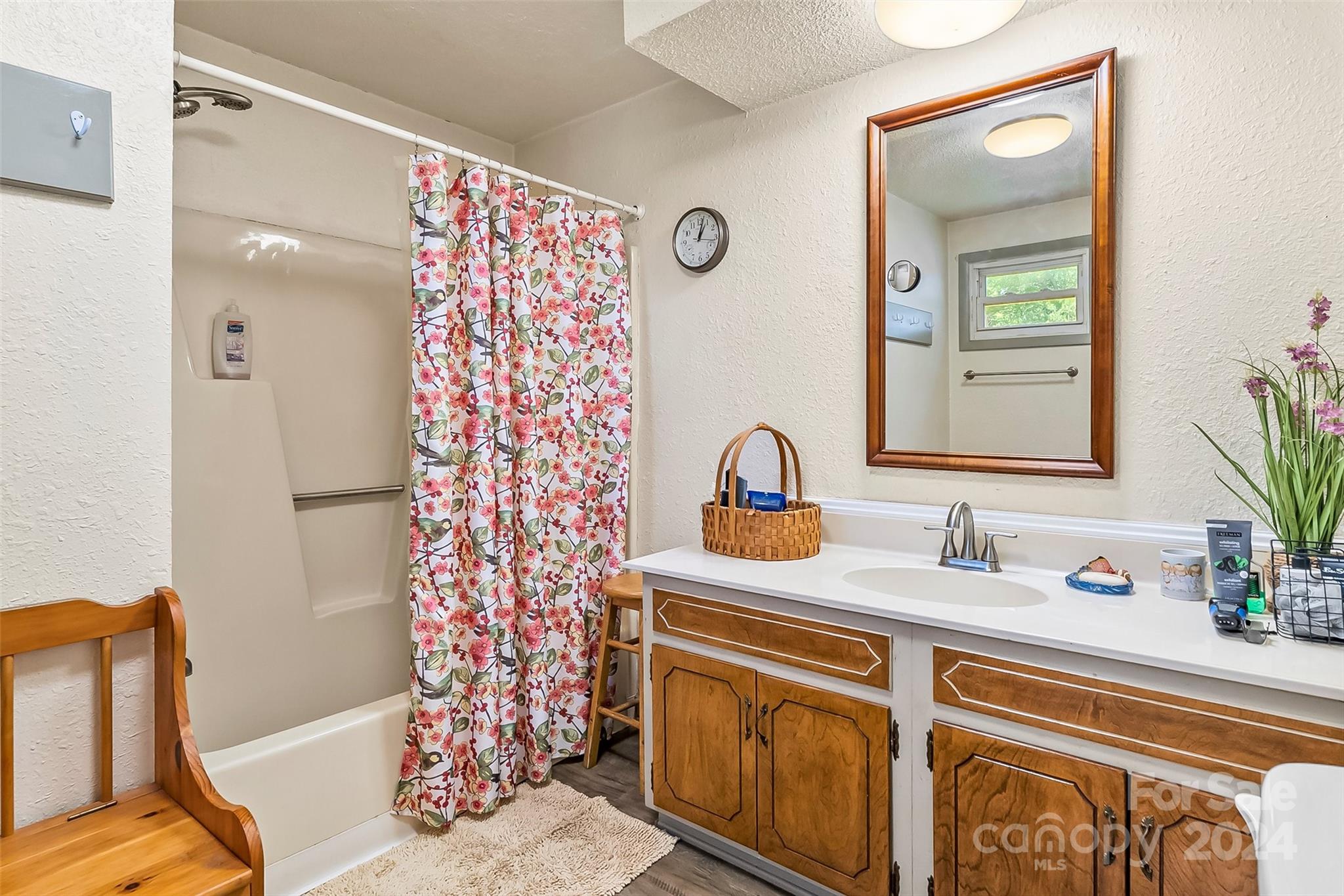 1529 Tatertown Loop Nebo, NC 28761 - Photo 13 of 38 a bathroom with a sink a mirror and a shower