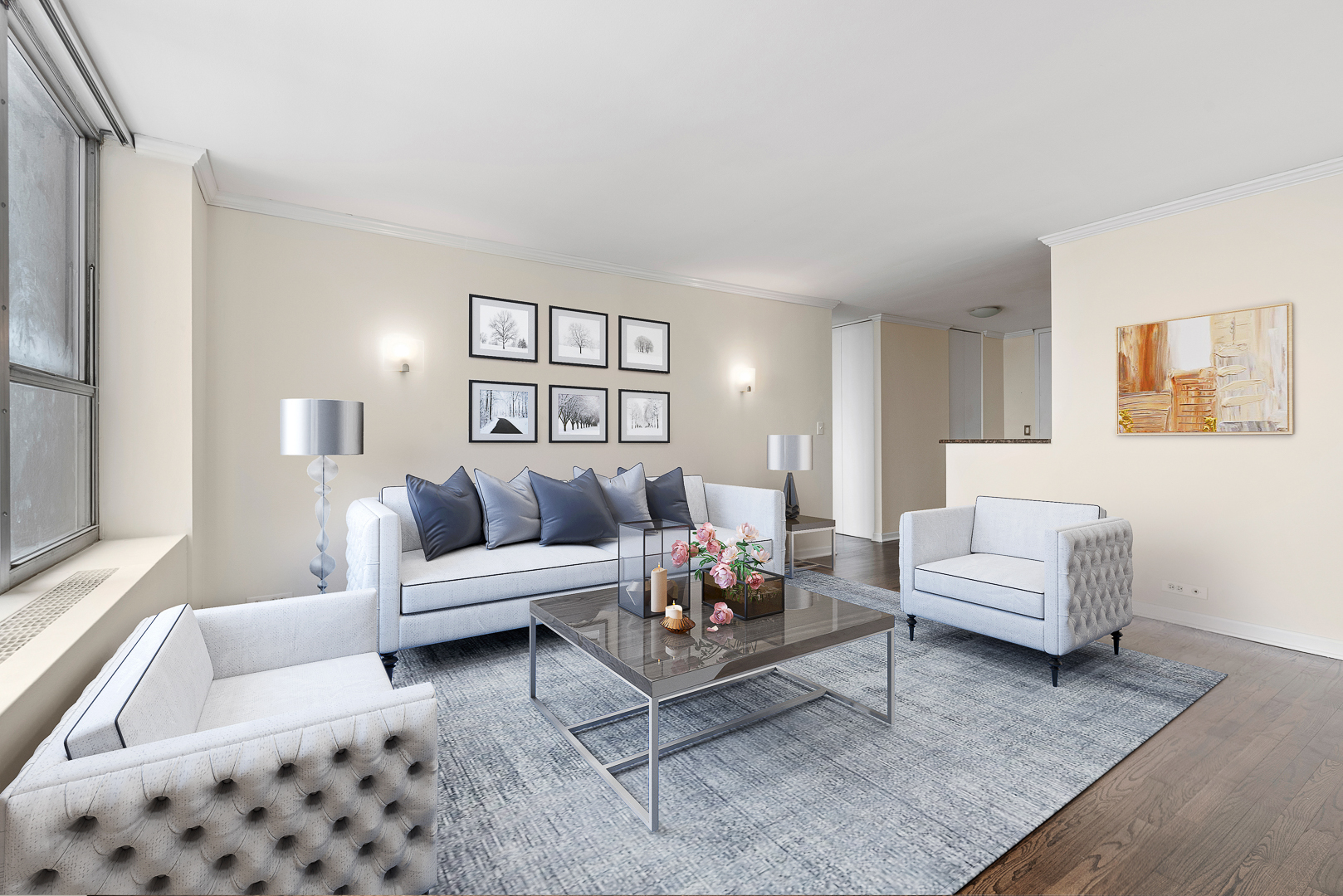 655 West Irving Park Road, Unit 4511 Chicago, IL 60613 - Photo 2 of 10 a living room with furniture and a couch