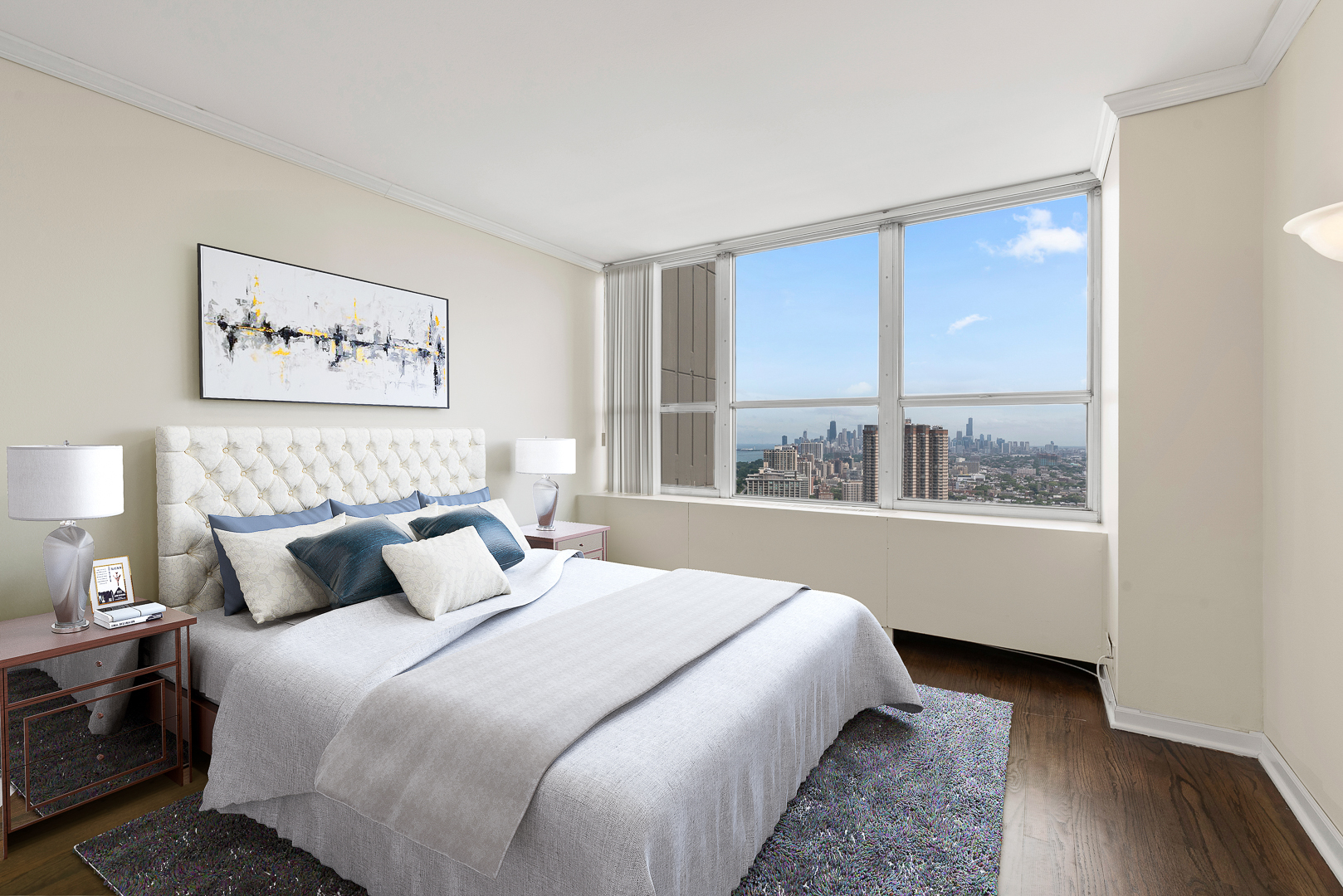 655 West Irving Park Road, Unit 4511 Chicago, IL 60613 - Photo 4 of 10 a bedroom with bed and window