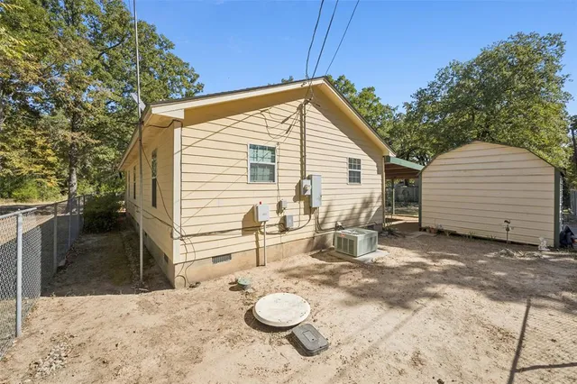 a backyard of a house