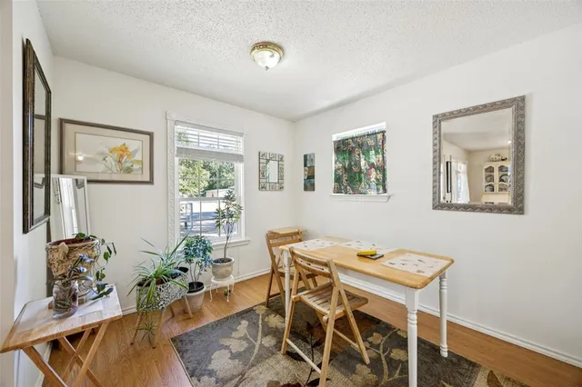 a workspace with furniture and window