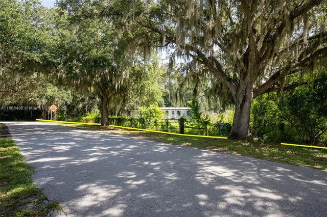 a view of a tree in front of a house