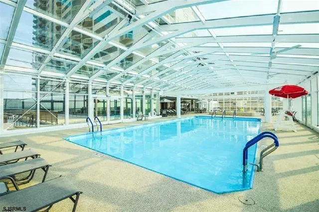 a view of a indoor swimming pool