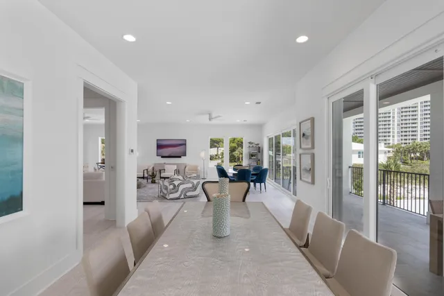 a aerial view of a house with a yard and garden