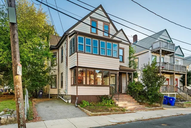 a front view of a house