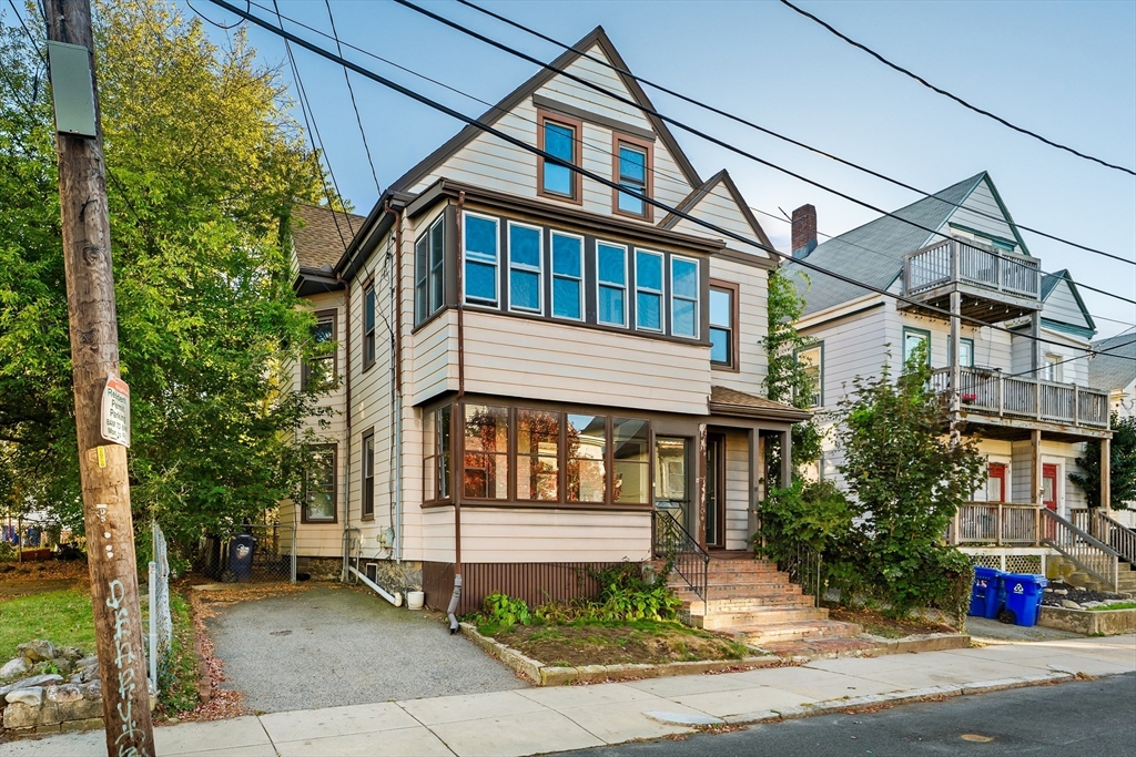 a front view of a house