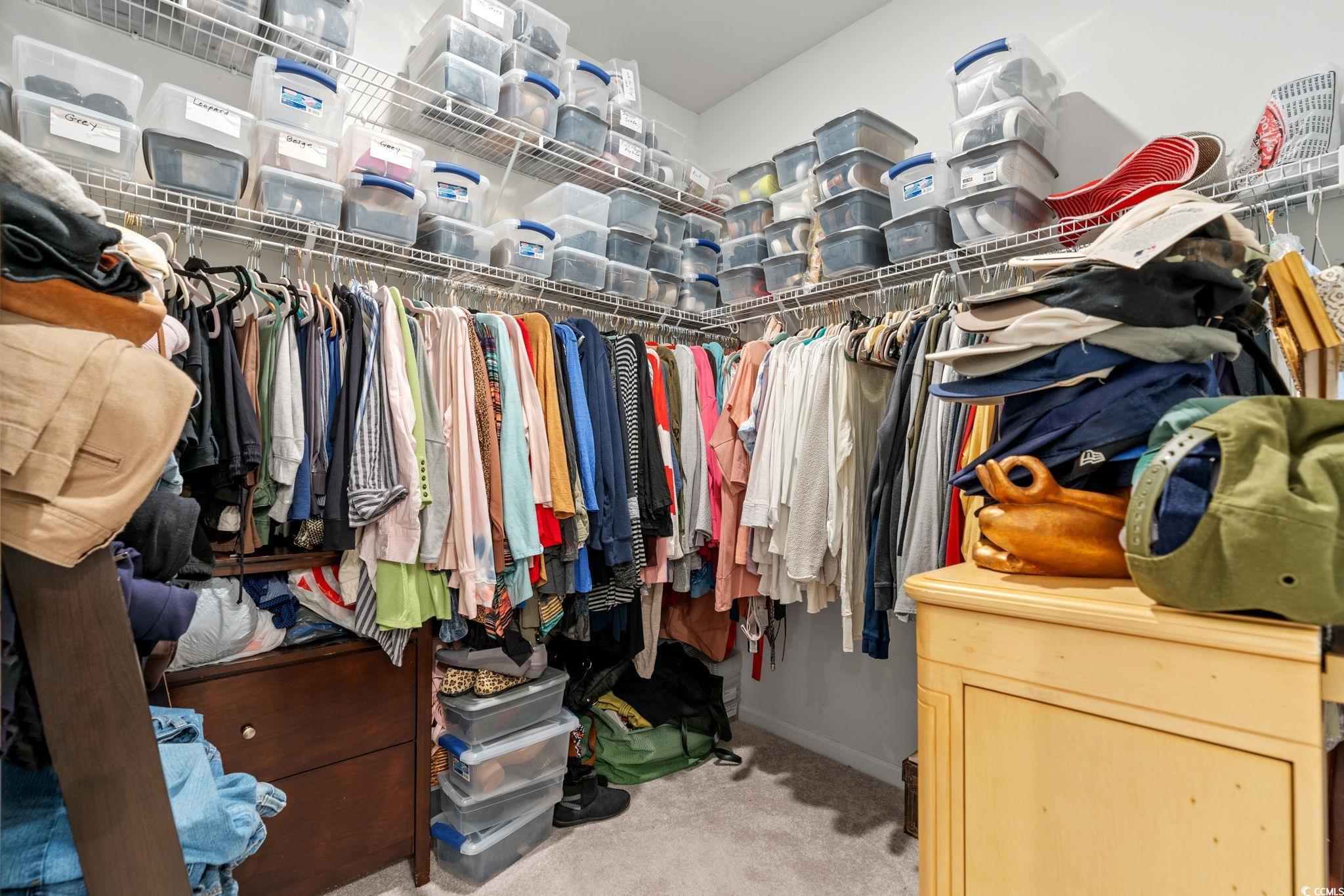 155 Marsh Deer Place Surfside Beach, SC 29575 - Photo 14 of 35 Spacious closet with carpet flooring