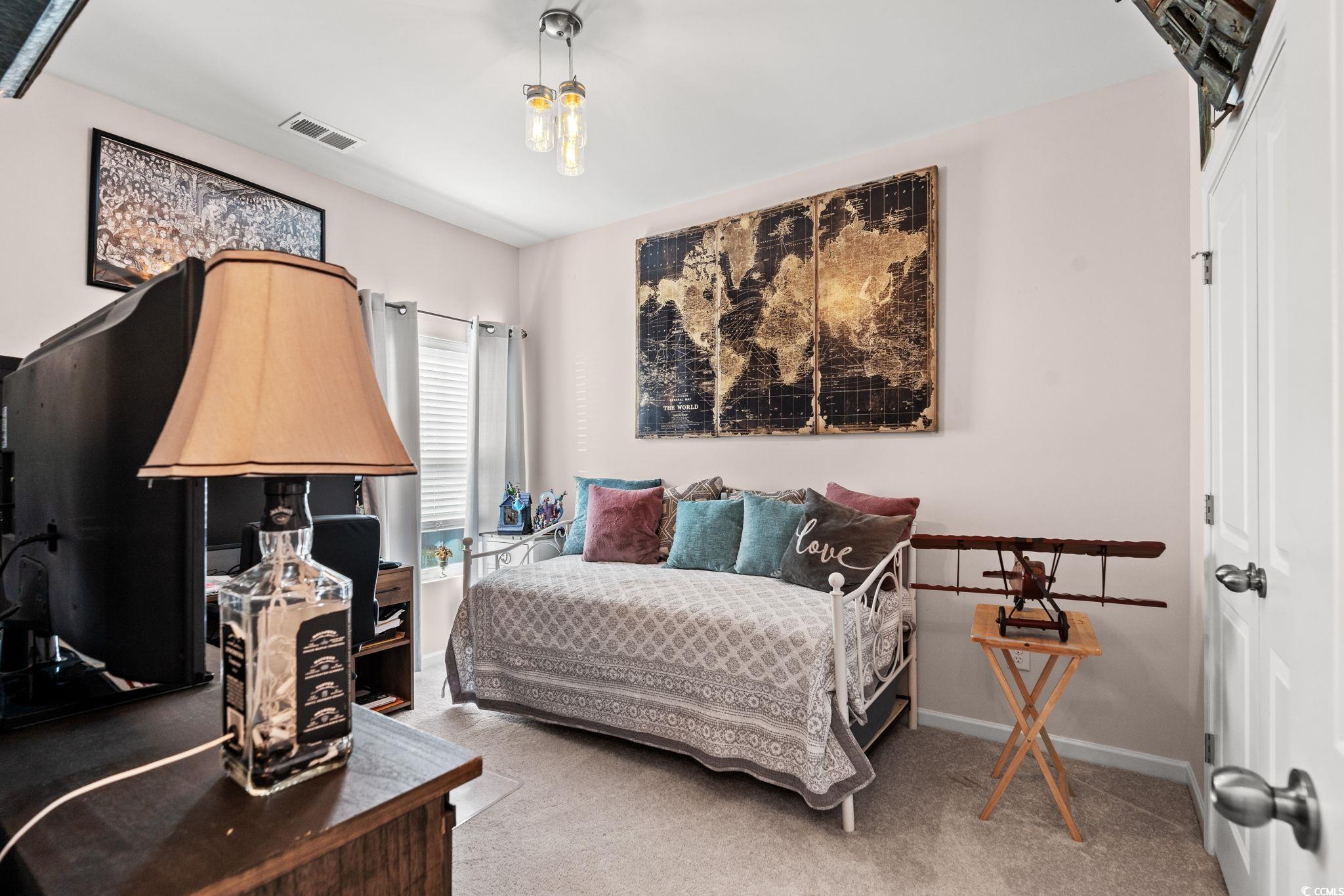 155 Marsh Deer Place Surfside Beach, SC 29575 - Photo 17 of 35 Bedroom featuring visible vents, baseboards, and carpet