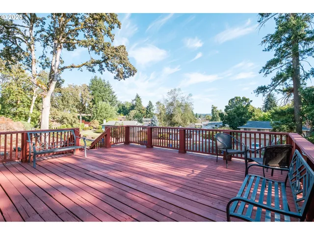 a view of balcony with deck