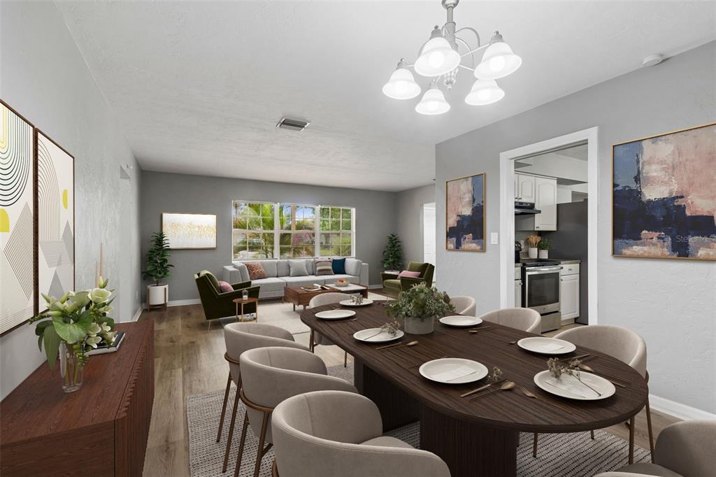 9931 110th Street Seminole, FL 33772 - Photo 11 of 52 a view of a dining room and livingroom with furniture
