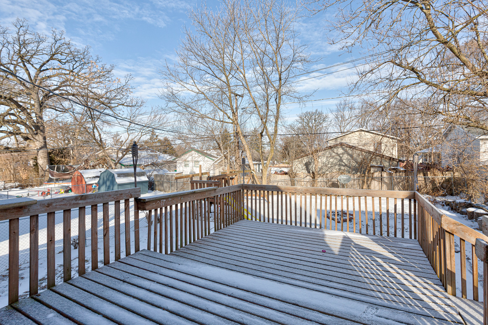 326 West Park Road Round Lake, IL 60073 - Photo 18 of 22 a view of a wooden roof deck