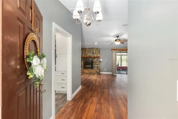 a view interior of the house with wooden floor