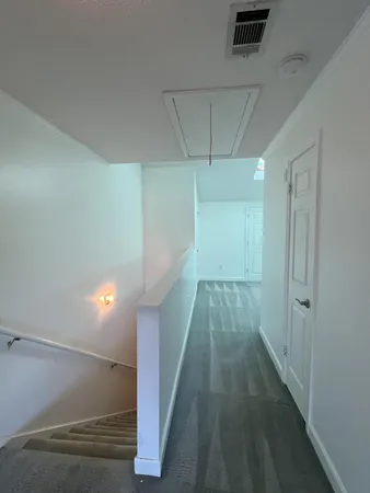 an empty room with closet