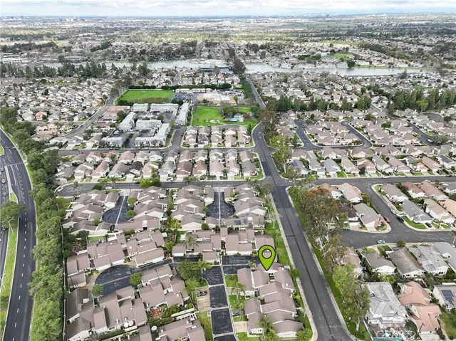 an aerial view of multiple house
