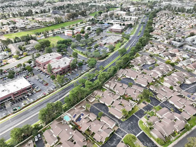 an aerial view of multiple house