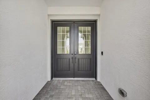 a view of an entryway door