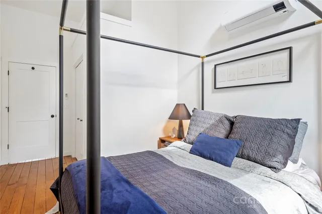 a living room with a couch and a table