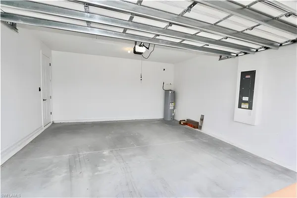 a view of a garage