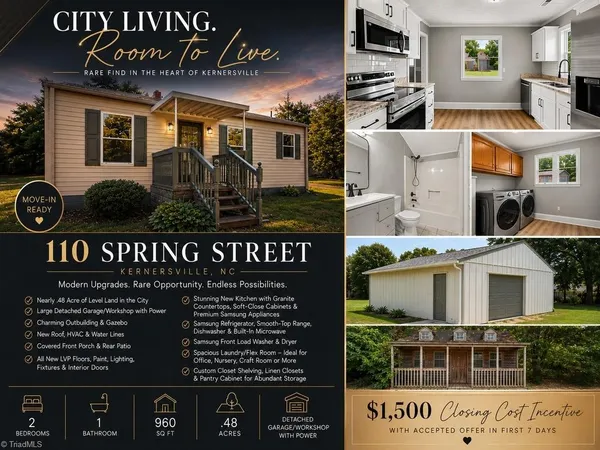 $229,900 | 110 Spring Street, Kernersville, NC 27284