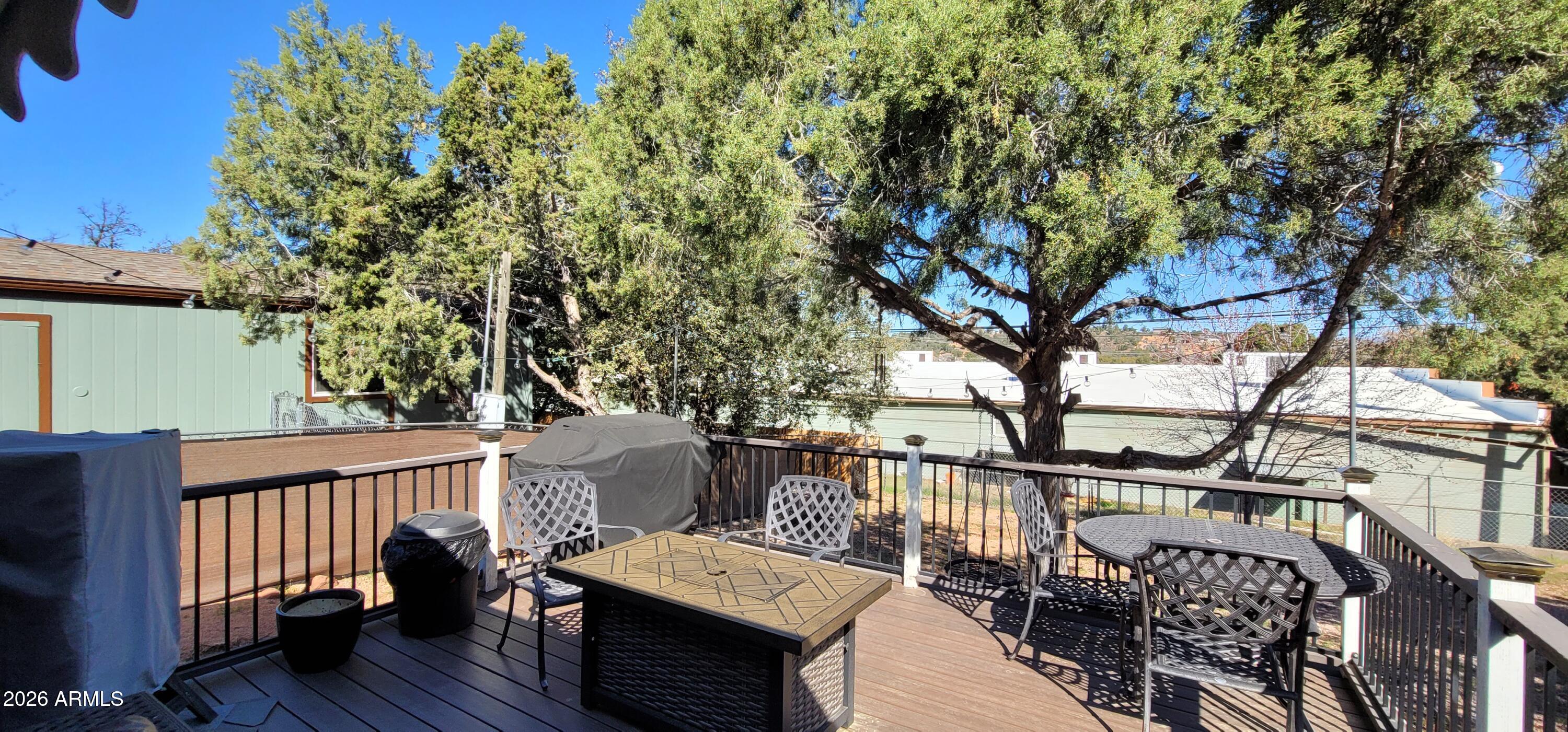 112 East Pine Street Payson, AZ 85541 - Photo 38 of 58 a view of balcony with wooden floor and fence