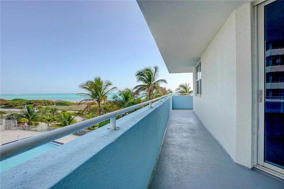 9201 Collins Avenue, Unit 326 Surfside, FL 33154 - Photo 25 of 41 a view of a balcony with an ocean view