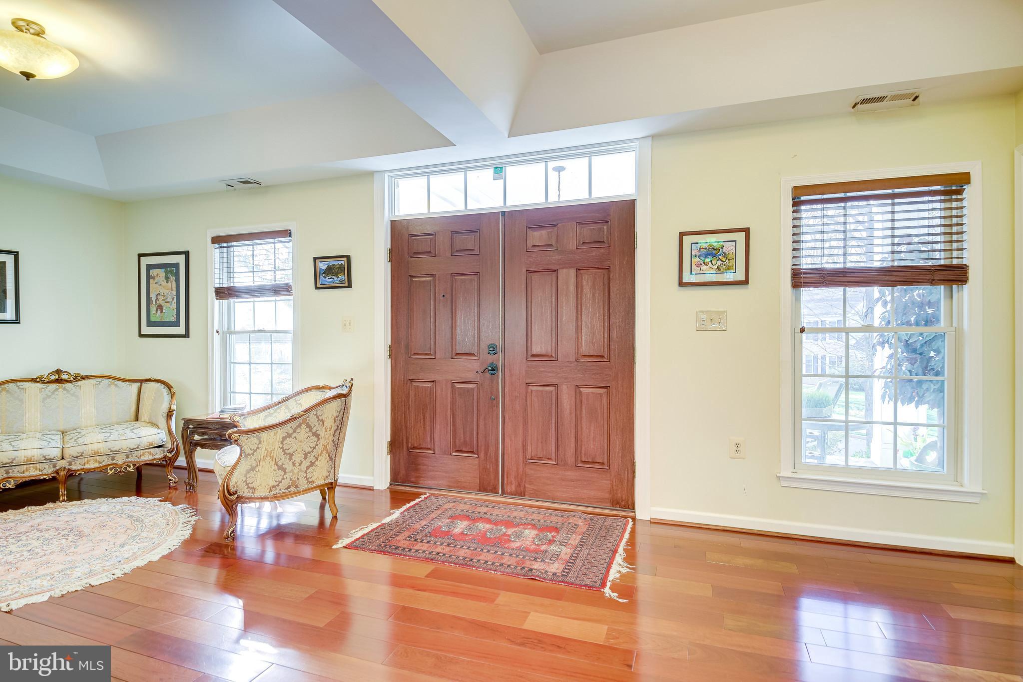 Double door entrance to main level