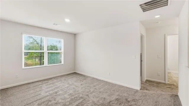 an empty room with a window