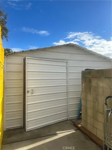 a view of wooden door